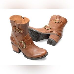 Brown Leather Ankle Boots